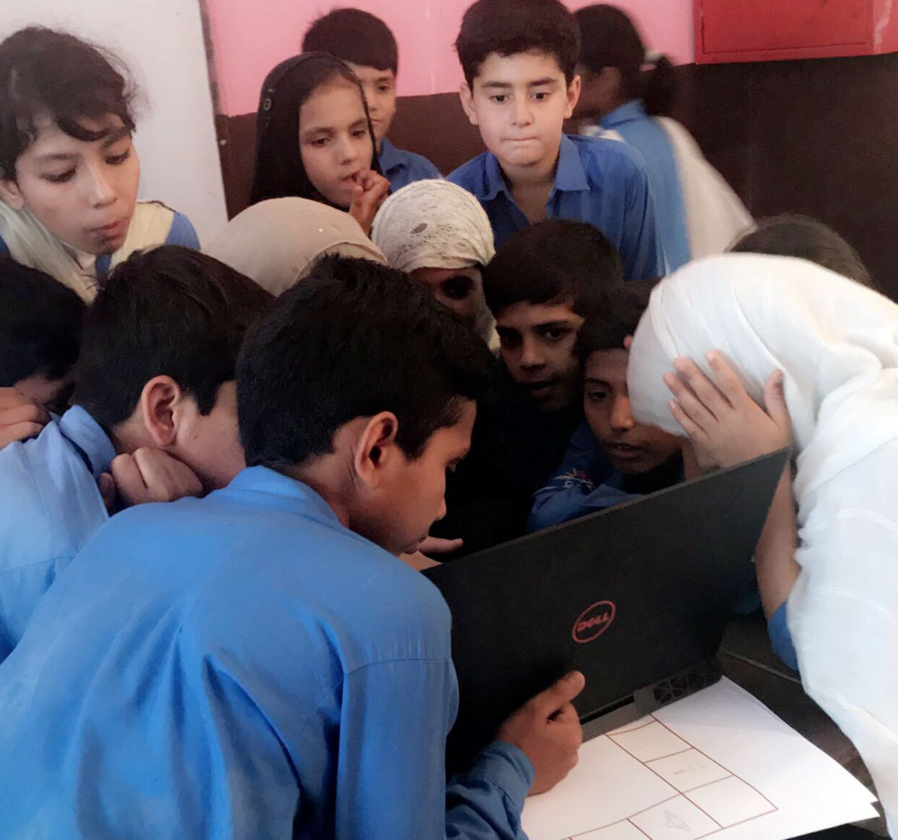 Students Playing Dekho Pakistan